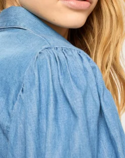 Femme Scotch & Soda Chemise en Jean bleue