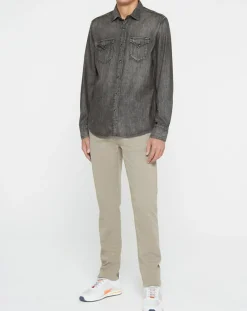 Homme Replay Chemise en Jean Slim Fit gris foncé