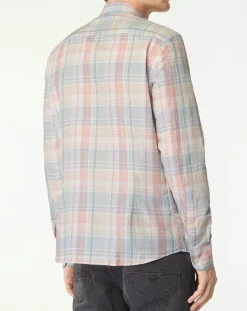 Homme Hackett London Chemise en Lin mélangé Slim Fit à carreaux multicolore