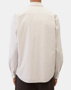 Discount Marc O'Polo Chemise en Popeline 100% Coton Bio Regular Fit vichy blanc/beige