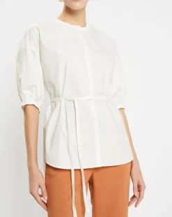 Femme Jodhpur Chemise en Popeline de Coton Bio Misto écrue