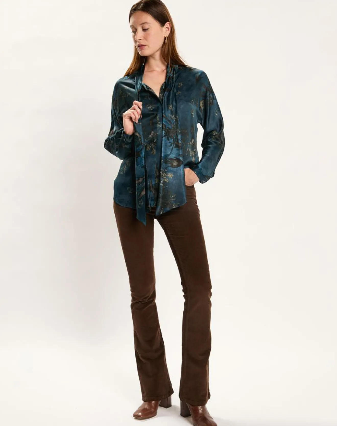 Sale Lauren Vidal Chemise en Soie mélangée Moon kyoto