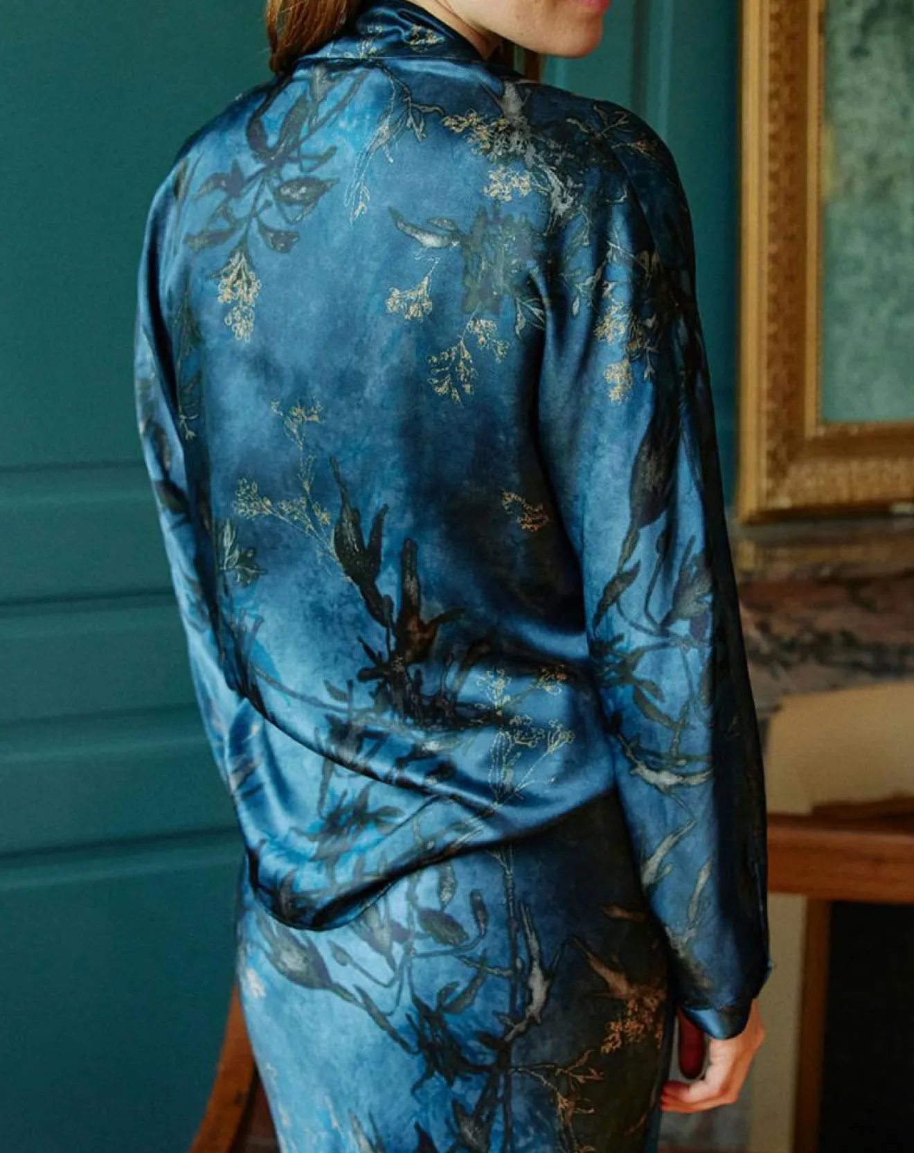 Sale Lauren Vidal Chemise en Soie mélangée Moon kyoto