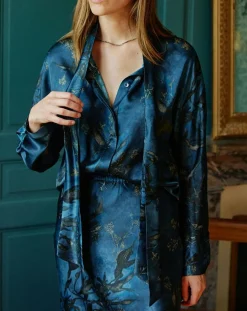 Sale Lauren Vidal Chemise en Soie mélangée Moon kyoto