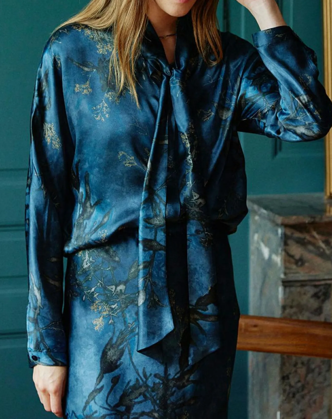 Sale Lauren Vidal Chemise en Soie mélangée Moon kyoto