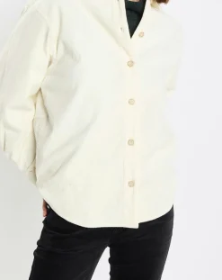 Online Marc O'Polo Chemise en Velours côtelé écrue