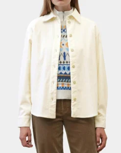 Online Marc O'Polo Chemise en Velours côtelé écrue