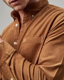 Outlet Marc O'Polo Chemise en Velours côtelé Milleraies marron