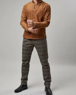 Outlet Marc O'Polo Chemise en Velours côtelé Milleraies marron