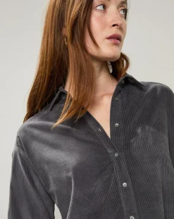 Femme Hartford Chemise en Velours Milleraie Cinema charbon