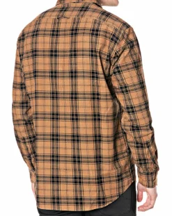 Clearance Replay Chemise en Velours Regular Fit Basic à carreaux marron/noir