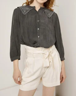 Femme See u Soon Chemise fluide 100% Bambou Rose noir délavé