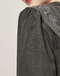 Femme See u Soon Chemise fluide 100% Bambou Rose noir délavé