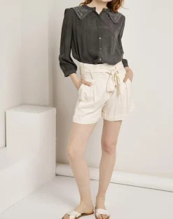 Femme See u Soon Chemise fluide 100% Bambou Rose noir délavé