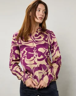 Discount Hartford Chemise fluide Coraz imprimée violette