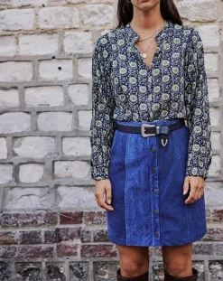 Femme Garance Paris Chemise Gelina marine