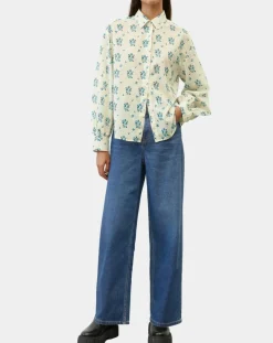 Online Marc O'Polo Chemise imprimée blanc/bleu