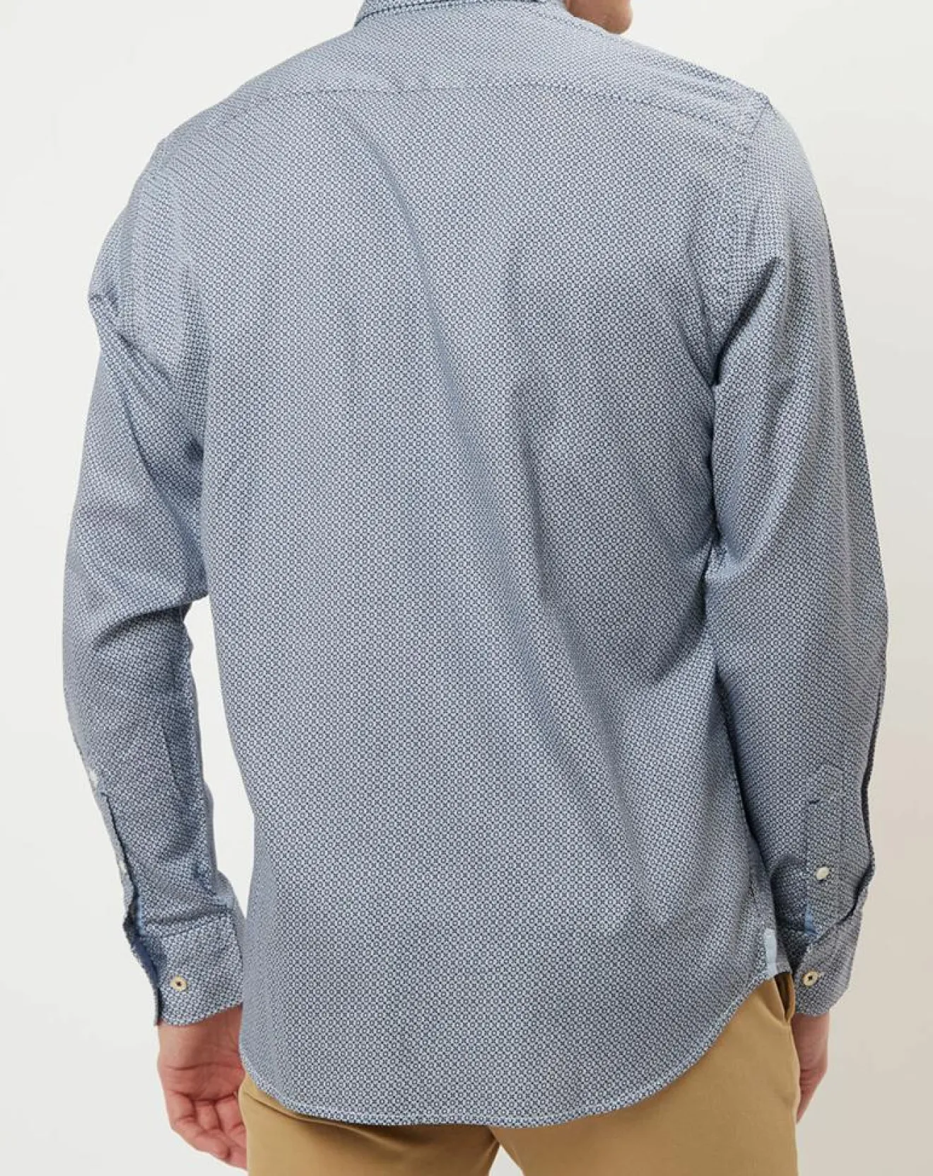 Homme Marc O'Polo Chemise imprimée regular fit bleu/blanc