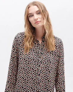 Sale Caroll Chemise Katherine imprimée noire
