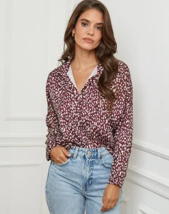 Femme L'Armoire de Suzette Chemise Leslie bordeaux