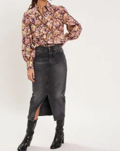 Outlet Manoush Chemise Liberty Fauve imprimée cerise noire/multicolore