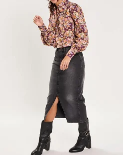 Outlet Manoush Chemise Liberty Fauve imprimée cerise noire/multicolore