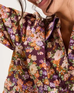 Outlet Manoush Chemise Liberty Fauve imprimée cerise noire/multicolore