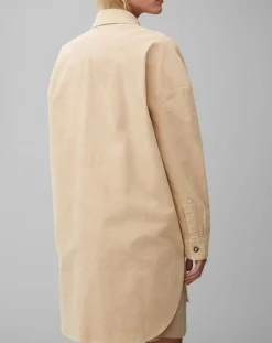 New Marc O'Polo Chemise longue Overshirt Loose beige