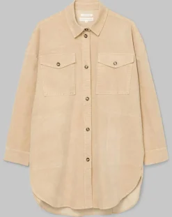 New Marc O'Polo Chemise longue Overshirt Loose beige