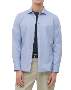 Outlet Marc O'Polo Chemise manches longues Oxford Cot Slim Fit bleu ciel