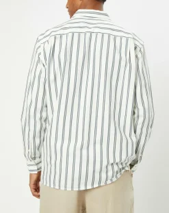 Marc O'Polo Chemise manches longues Rayée Poche blanc/noir