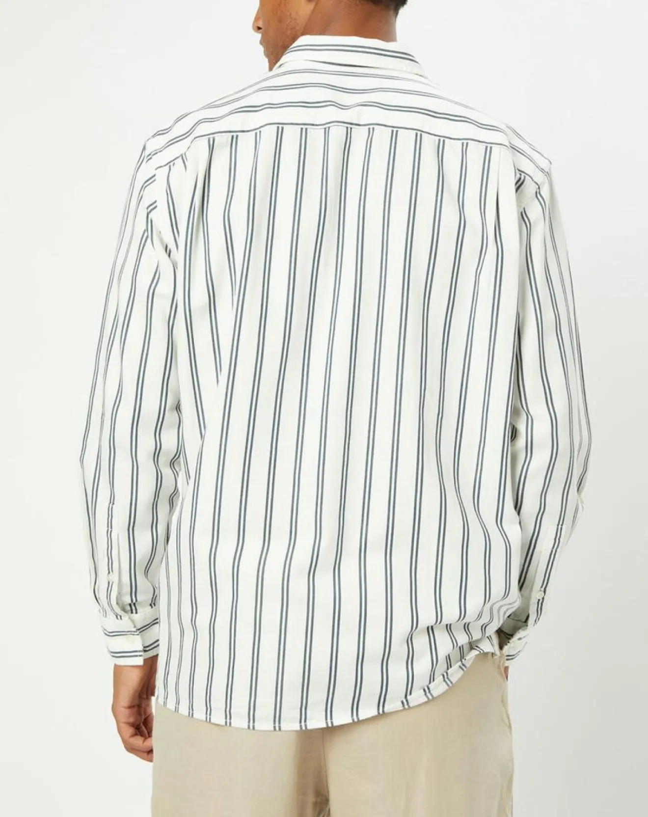 Marc O'Polo Chemise manches longues Rayée Poche blanc/noir