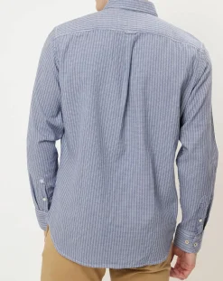 Homme Marc O'Polo Chemise motifs texturés regular fit bleu/blanc