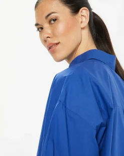 Femme Galeries Lafayette Chemise oversize en Coton Rodez bleu foncé