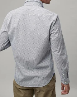 Homme Marc O'Polo Chemise Print Allover Rf blanc/bleu