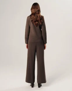 Sale Rodier Chemise Rachida poches poitrine marron havane