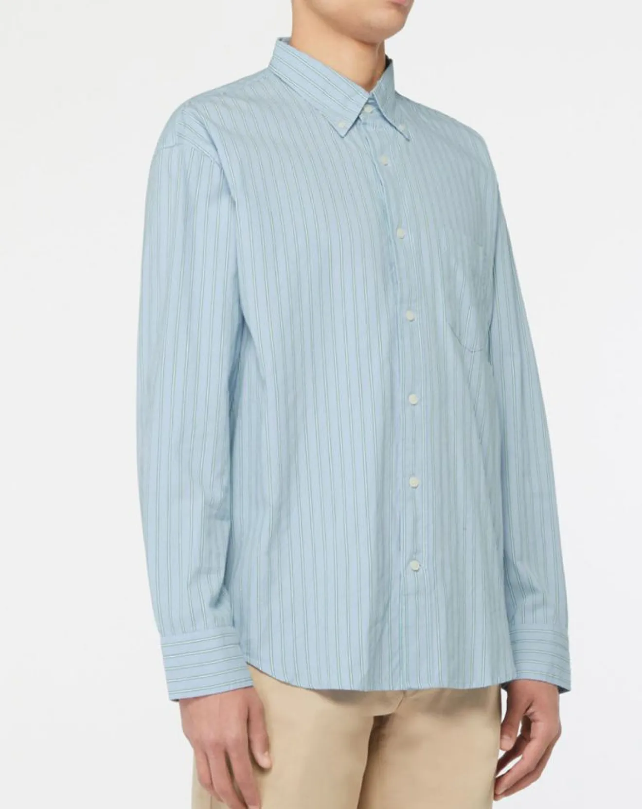 Homme Gant Chemise rayée Laps bleu ciel