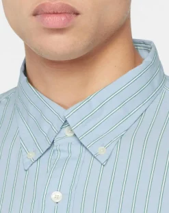 Homme Gant Chemise rayée Laps bleu ciel