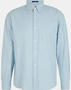 Homme Gant Chemise rayée Laps bleu ciel