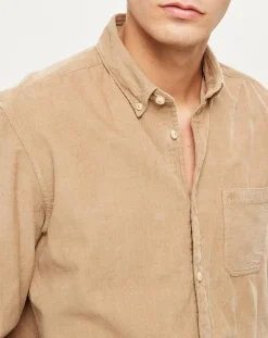 Sale Marc O'Polo Chemise regular en Velours milleraies beige