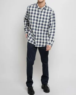 Homme Arrow Chemise Regular Fit à carreaux bleu marine/blanc