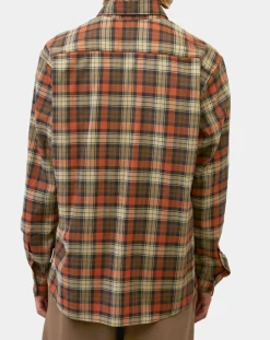 Clearance Marc O'Polo Chemise Regular Fit à carreaux orange/marron