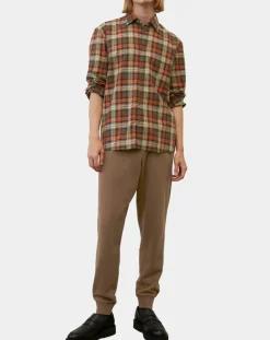 Clearance Marc O'Polo Chemise Regular Fit à carreaux orange/marron