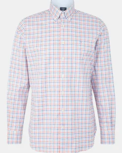 Homme Hackett London Chemise Regular Fit à carreaux corail