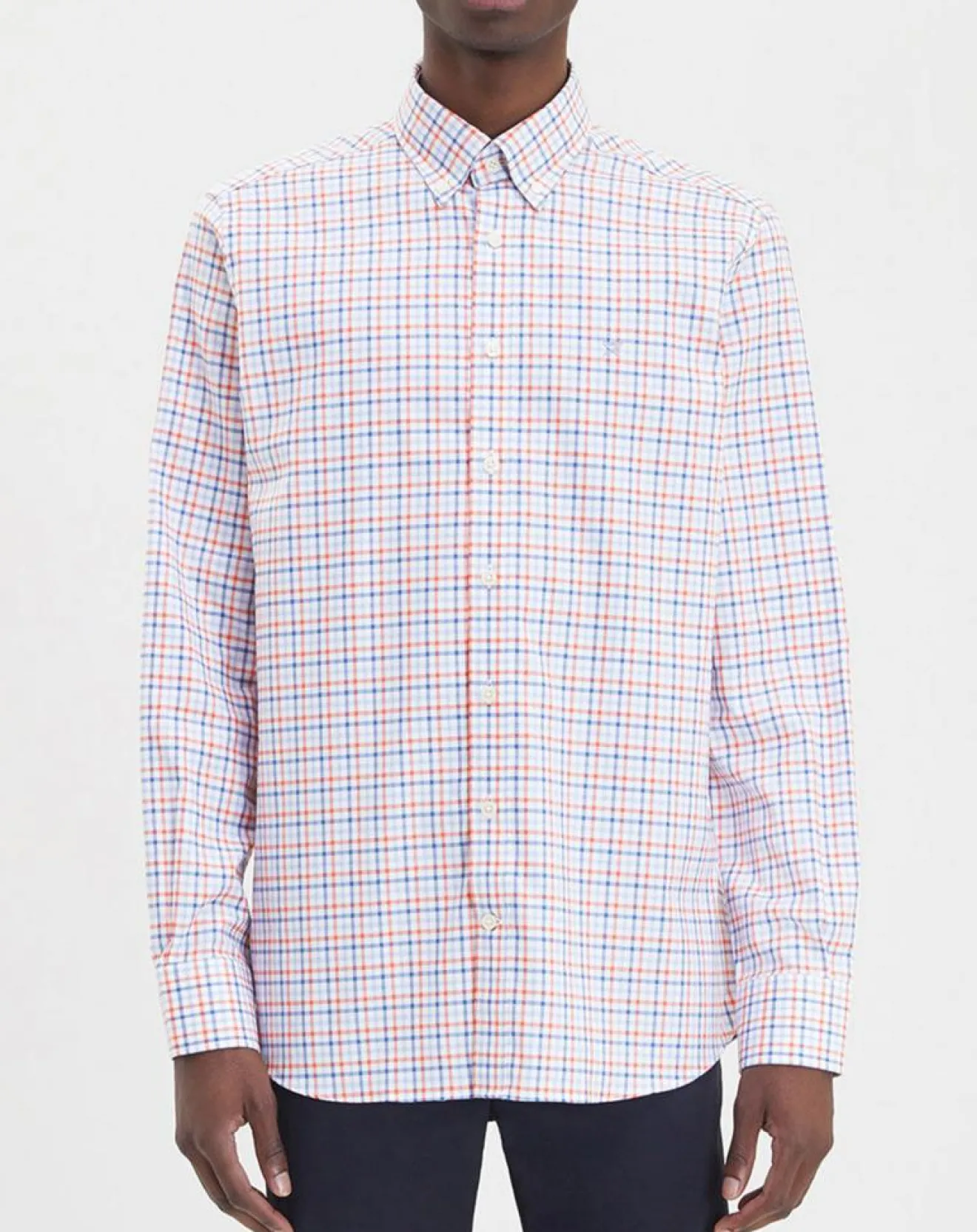 Homme Hackett London Chemise Regular Fit à carreaux corail