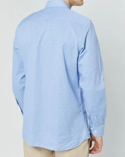 Homme Hackett London Chemise Regular Fit Vichy imprimée bleu ciel