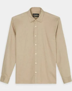 Homme Marc O'Polo Chemise Regular Fit chinée beige