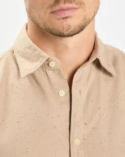 Homme Marc O'Polo Chemise Regular Fit chinée beige