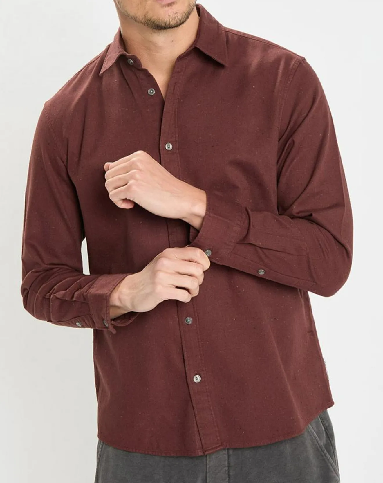 Sale Marc O'Polo Chemise Regular Fit chinée bordeaux