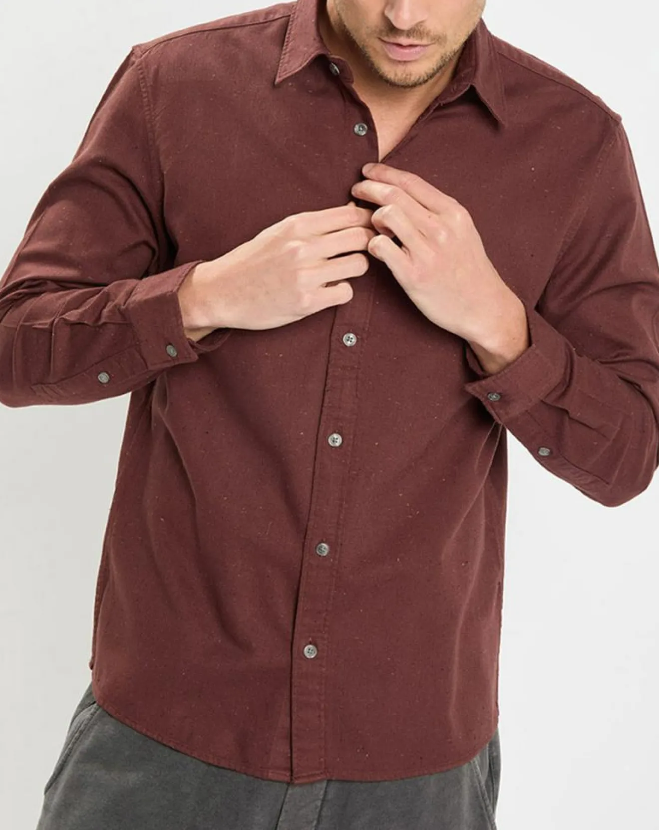 Sale Marc O'Polo Chemise Regular Fit chinée bordeaux